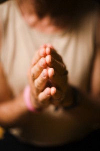 Hands in prayer pose